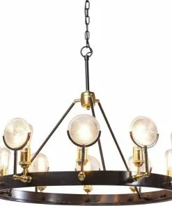 Kare Design Lighthouse Twelve Riippuvalaisin -Huonekalu kauppa lampa wiszaca lighthouse twelve 109x72 cm czarno zlota 2