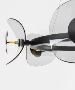 Kare Design Mariposa Riippuvalaisin Musta/savulasi Ø81cm -Huonekalu kauppa lampa wiszaca mariposa o81 cm czarna klosze przydymione 3