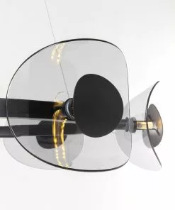 Kare Design Mariposa Riippuvalaisin Musta/savulasi Ø81cm -Huonekalu kauppa lampa wiszaca mariposa o81 cm czarna klosze przydymione 5