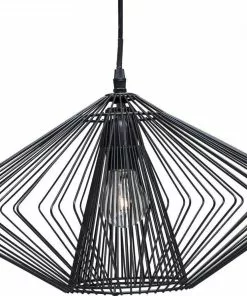 Kare Design Modo Wire Round Riippuvalaisin, Musta -Huonekalu kauppa lampa wiszaca modo wire 44x24 cm czarna 3