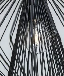 Kare Design Modo Wire Round Riippuvalaisin, Musta -Huonekalu kauppa lampa wiszaca modo wire 44x24 cm czarna 6