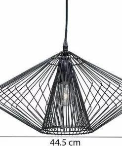 Kare Design Modo Wire Round Riippuvalaisin, Musta -Huonekalu kauppa lampa wiszaca modo wire 44x24 cm czarna 8