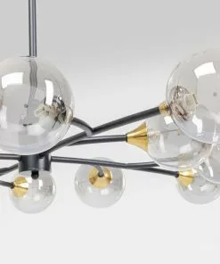 Kare Design Pendel Molecules Riippuvalaisin 12, Musta -Huonekalu kauppa lampa wiszaca molecules 102x70 cm czarno zlota 5