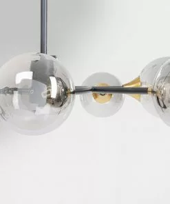 Kare Design Pendel Molecules Riippuvalaisin 12, Musta -Huonekalu kauppa lampa wiszaca molecules 102x70 cm czarno zlota 7