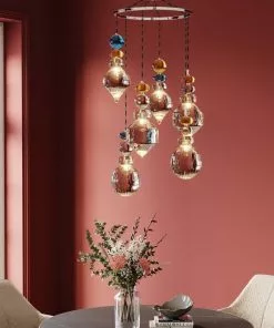Kare Design Romantic Multi Riippuvalaisin -Huonekalu kauppa lampa wiszaca romantic multi o45x106 cm kolorowa klosze szklane 6 scaled