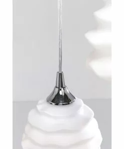 Kare Design Ruffle Riippuvalaisin, Valkoinen Ø 37cm -Huonekalu kauppa lampa wiszaca ruffle 37x120 cm biala 3