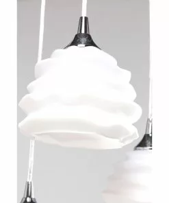 Kare Design Ruffle Riippuvalaisin, Valkoinen Ø 37cm -Huonekalu kauppa lampa wiszaca ruffle 37x120 cm biala 6