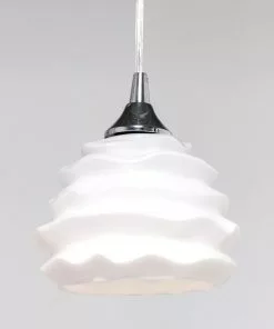 Kare Design Ruffle Dining Riippuvalaisin, Valkoinen -Huonekalu kauppa lampa wiszaca ruffle 69x150 cm biala 4