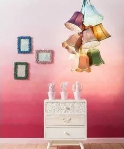 Kare Design Saloon Flowers 9 Riippuvalaisin, Monivärinen -Huonekalu kauppa lampa wiszaca saloon flowers 9l 60x116 cm kolorowa 2