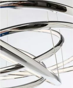 Kare Design Saturn LED Riippuvalaisin, Kromi, Iso -Huonekalu kauppa lampa wiszaca saturn led 75x120 cm srebrna 3