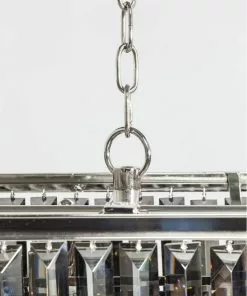 Kare Design Smoky Lounge Rectangular Riippuvalaisin -Huonekalu kauppa lampa wiszaca smoky lounge 100x40 cm srebrna 6