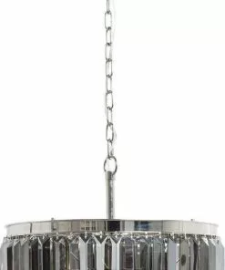 Kare Design Smoky Lounge Round Riippuvalaisin -Huonekalu kauppa lampa wiszaca smoky lounge round 54x42 cm srebrna 1