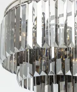 Kare Design Smoky Lounge Round Riippuvalaisin -Huonekalu kauppa lampa wiszaca smoky lounge round 54x42 cm srebrna 5