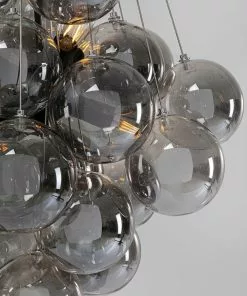 Kare Design Snowballs Kromi Riippuvalaisin Ø50cm -Huonekalu kauppa lampa wiszaca snowballs o50x117 cm klosze przydymione 3
