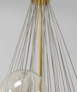 Kare Design Snowballs Amber Riippuvalaisin Ø50cm -Huonekalu kauppa lampa wiszaca snowballs o50x117 cm zlota klosze przydymione 5