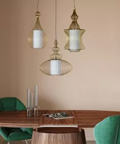 Kare Design Swing Iron Tre Riippuvalaisin, Kulta -Huonekalu kauppa lampa wiszaca swing iron tre 77x119 cm zlota 13