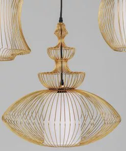 Kare Design Swing Iron Tre Riippuvalaisin, Kulta -Huonekalu kauppa lampa wiszaca swing iron tre 77x119 cm zlota 7