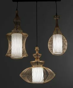 Kare Design Swing Iron Tre Riippuvalaisin, Kulta -Huonekalu kauppa lampa wiszaca swing iron tre 77x119 cm zlota 9