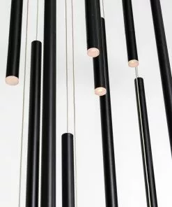 Kare Design Living Vegas Deluxe Riippuvalaisin, Matta Musta, LED -Huonekalu kauppa lampa wiszaca xxl led tuby czarna matowa 154x320 cm 5