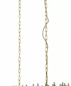 Kare Design Botania Riippuvalaisin -Huonekalu kauppa lampa wiszaca zlota dekoracje szklo przydymione liscie 90x32 cm 3