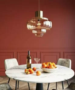 Kare Design Eliza Riippuvalaisin Ø45cm -Huonekalu kauppa lampa wiszaca zlota klosz szklany o45 cm 8 scaled