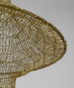 Kare Design Cocoon Pöytävalaisin Gold Ø51cm -Huonekalu kauppa lampa wiszaca zlota plecionka stalowa o51x69 cm 3