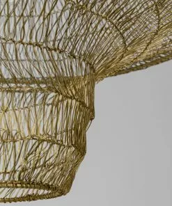 Kare Design Cocoon Pöytävalaisin Gold Ø51cm -Huonekalu kauppa lampa wiszaca zlota plecionka stalowa o51x69 cm 4