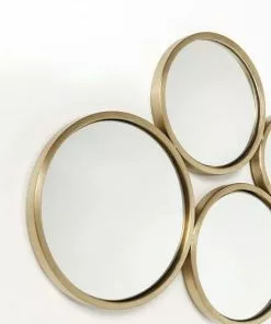 Kare Design Bubbles Seinäpeili, Messinki 138x93cm -Huonekalu kauppa lustro bubbles 138x93 cm mosiezne 4