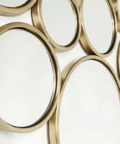 Kare Design Bubbles Seinäpeili, Messinki 138x93cm -Huonekalu kauppa lustro bubbles 138x93 cm mosiezne 5