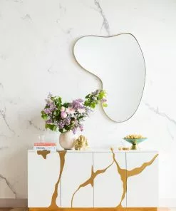 Kare Design Shape Seinäpeili, Messinki 110x120cm -Huonekalu kauppa lustro dali 110x120 cm zlote 6