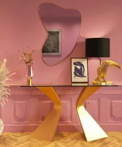 Kare Design Shape Seinäpeili, Messinki 110x120cm -Huonekalu kauppa lustro dali 110x120 cm zlote 8 scaled