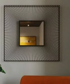 Kare Design Dimension Square Seinäpeili Musta 91x91cm