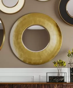 Kare Design Planet Seinäpeili, Kulta Ø108cm