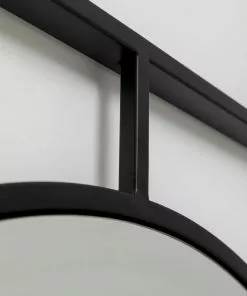 Kare Design Stanford Frame Seinäpeili, Matta Musta Ø90cm -Huonekalu kauppa lustro stanford 90x90 cm czarne 4