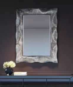 Kare Design Wavy Seinäpeili, Hopea 94x124cm