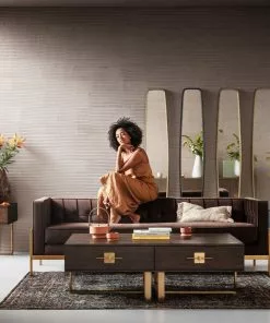 Kare Design Clip Peili, Messinki 32x177cm -Huonekalu kauppa lustro wiszace clip 177x32 cm mosiezne 6