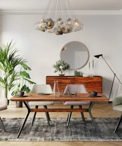 Kare Design Curve Pyöreä Peili, Kupari Ø100cm -Huonekalu kauppa lustro wiszace curve round 100 cm miedziane 6