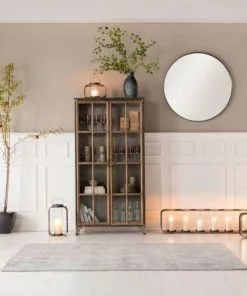 Kare Design Curve Pyöreä Peili, Metalli Nature Ø100cm -Huonekalu kauppa lustro wiszace curve round 100 cm szare 6