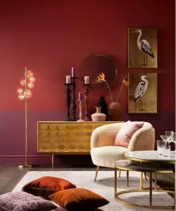 Kare Design Curve Round Peili, Messinki Ø60cm -Huonekalu kauppa lustro wiszace curve round 60 cm mosiezne 7