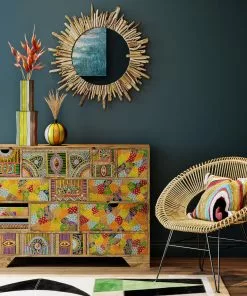 Kare Design Legno Peili Ø82cm -Huonekalu kauppa lustro wiszace legno 82 cm drewniane 9