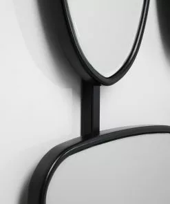 Kare Design Nastro Black Seinäpeili, Musta 80x114cm -Huonekalu kauppa lustro wiszace odwracalne rama stalowa czarna 80x114 cm 3