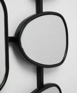 Kare Design Nastro Black Seinäpeili, Musta 80x114cm -Huonekalu kauppa lustro wiszace odwracalne rama stalowa czarna 80x114 cm 4