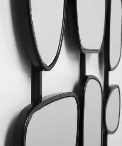 Kare Design Nastro Black Seinäpeili, Musta 80x114cm -Huonekalu kauppa lustro wiszace odwracalne rama stalowa czarna 80x114 cm 5