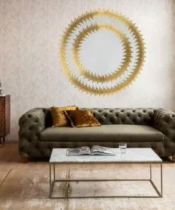 Kare Design Solare Gold Peili Ø132cm -Huonekalu kauppa lustro wiszace solare gold o132 cm zlote 6