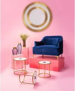 Kare Design Solare Gold Peili Ø132cm -Huonekalu kauppa lustro wiszace solare gold o132 cm zlote 7