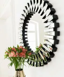 Kare Design Sprocket Peili Ø92cm -Huonekalu kauppa lustro wiszace sprocket 92 cm srebrne 11