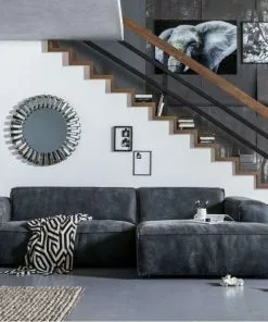 Kare Design Sprocket Peili Ø92cm -Huonekalu kauppa lustro wiszace sprocket 92 cm srebrne 7