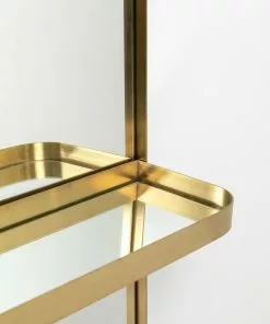 Edessä -Huonekalu kauppa lustro z polka i wieszakami zlote 102x150 cm 3