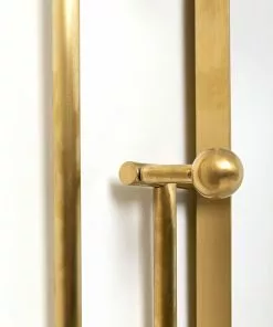 Kare Design Tristan Mirror Naulakko Ja Peili 150x76cm -Huonekalu kauppa lustro z polka i wieszakami zlote 102x150 cm 5