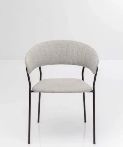 Kare Design Belle Tuoli Käsinojilla - Beige (2/Setti) -Huonekalu kauppa zestaw dwoch krzesel bezowe nogi czarne 57x78 cm 3